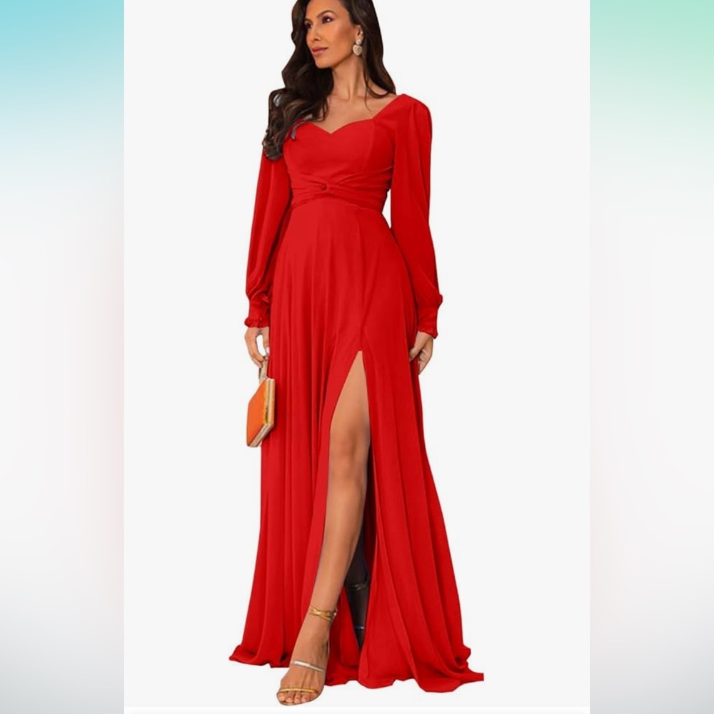 Elegant Red Evening Gown/Bridesmaid Dresss